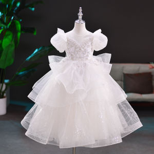 Dinielephant | Princess White Dress for Children