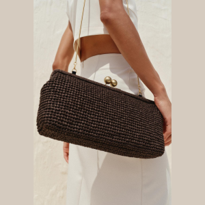 New Handwoven Raffia Shoulder Bag Womens Staw Crossbody Bag Vacation Clip Bag Clutchs Summer Luxury Design Baguette Bag