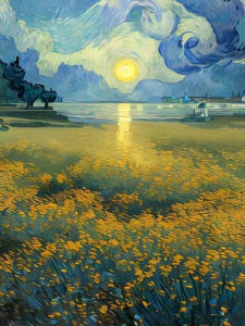 BILIBILI | 1000Pieces Jigsaw Puzzle Van Gogh Starry Night Sunflower Colorful Art For Adults Great Weekend Relaxation And Family Fun
