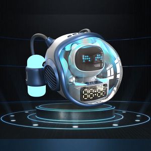 Đồng Hồ Báo Thức Loa Bluetooth Không Dây Spaceship Với Đèn Ngủ RGB Và Loa Siêu Trầm - Loa Hệ Thống Âm Thanh Điện Thoại Di Động