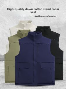 NUDO | High Quality Down Cotton Vest For Men Warmth Outdoor Workwear Jacket Combo Home Travel Sports Leisure Zipper Closure Vest