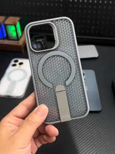 ELEVEN 2 Matte Hollow Heat Dissipation Metal Magnetic Bracket Case Cooling Heat for iPhone 17 Air 16 15 14 13 12 Pro Max