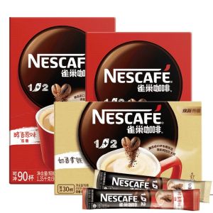 Nestle Instant 1+2 Mellow Original Flavor Ground Coffee 90 Pieces Boxed Milk Fragrance Silky Latte Sucrose-Free Thick Milk Low Sugar