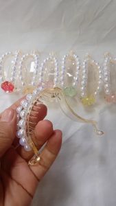 [ PROMO ] 2 PCS - JEPIT RAMBUT IMPORT KOREA PREMIUM / IKAT RAMBUT MUTIARA PERMATA Plastik