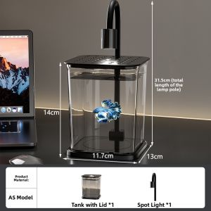KUOTING | Small Thai Betta Fish Aquarium with Night Light
