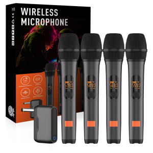 Wireless Microphone M23-4 UHF Recording Universal Karaoke Mic With Lithium Battery Receiver For Party Church Speaker