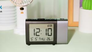 180° Rotation Digital Projection Alarm Clock Night Mode 4-Level Dimming Memory Clock 12H/24H Bedroom Electronic LCD Table Clock