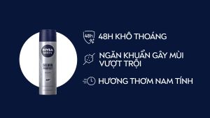 Combo 2 Xịt Khử Mùi Nam NIVEA MEN 150ml Ngăn Mồ Hôi Khô Thoáng - Silver Protect/Cool Kick/Dry Impact
