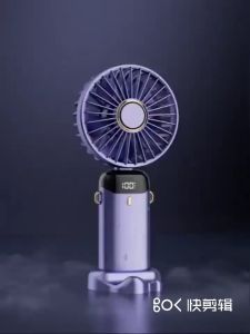 Rechargeable Mini Fan USB Mini Portable Fan Cooling Hand Fan Neck Fan with Base Stand 5 Speed