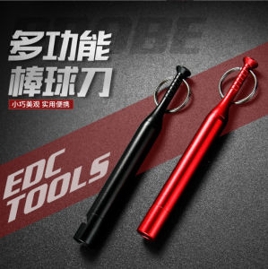 Móc Khóa Đa Năng Dùng Cắt Giấy Đánh Lửa Khui Nắp Bia Bằng Thép Không Gỉ Cao Cấp