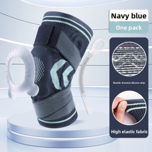 Silicone Knee Support with Straps for Men Women Meniscus Protection Knee Sleeve for Running Warm for Spring and Autumn