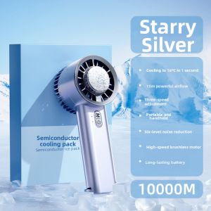 Mini Handheld Turbo Fan Semicondutor Cooling Portable Personal Air Conditioner New Model Long Battery Life Compact Size