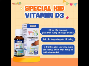 Special Kid Vitamine D3 bổ sung D3 cho bé giúp tăng cường hấp thu canxi | Nhập khẩu chính hãng Pháp