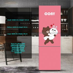 Full-Stick Cute Cartoon Stickers Decorative Happy Fridge Sticker Self-Adhesive Warmth Film Artwork Home Decorations