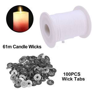61m Cotton Candle Wick Smokeless Aromatherapy Cylindrical Candle DIY Making Kit