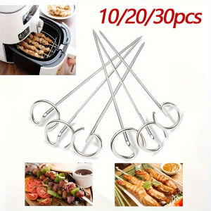 10-30pcs Stainless Steel Skewer Grill Kabob Skewers Sticks For Grilling Reusable Kebab Barbecue BBQ Stick Special Baking Needle