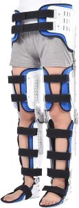 Suolaer Hinged Knee BraceHip Knee Ankle Foot Orthosis Leg Fracture Waist/Knee Ankle Foot Joint Fixation Bracefor Surrounding Soft Tissue Injuries