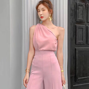 Fashionable Mesh Cotton Shoulder Wrap Blouse for Women Sleeveless Summer Style Casual Work Clothing Polyester Fiber