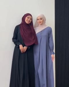 Gamis CRINKLE Polos KHODIJAH Series Busui Friendly