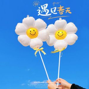 Handheld Dandelion Bouquet Balloon Outdoor Camping Decorative Photo Prop Floating in the Air Birthday Festive Celebration