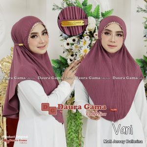 JILBAB/HIJAB KHIMAR INSTAN BERGO JERSEY PLISKET VANI ORIGINAL DAURA GAMA