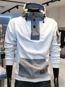 ฤดูใบไม้ผลิและฤดูใบไม้ร่วงผู้ชายHoodieแบรนด์อินเทรนด์เสื้อสเวตเตอร์ลําลองเยาวชนยอดนิยมPulloverพร้อมกระเป๋าKangaroo