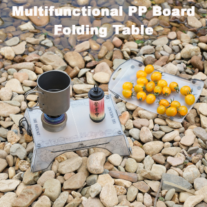 PP board folding table compact and portable camping folding table