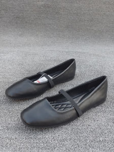 Versatile Flat Driving Shoes for Women Square Head Elastic Band Single Shoes Roman Style Casual Fashion Footwear PU Material