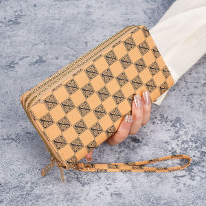 Ví Dài Nữ Dung Lượng Lớn Túi Ly Hợp Có Khóa Kéo Đôi Ví Đựng Tiền Xu Điện Thoại Di Động Đa Chức Năng Có Túi Bên Trong