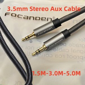 3.5mm Aux Cable Short Male to Male 1/8 Audio Auxiliary Cord Braided Hi-Fi Sound for CarHeadphone JackSpeakerHome StereosSmartphone(with Aux Port)