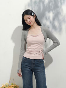 YUEZHONGWEI | Contrast Color Layered Slim Fitting T-Shirt