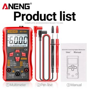 ANENG | Bút Thử Điện Áp Vạn Năng Kỹ Thuật Số ANENG M118A Với Bộ A3010 True RMS 6000/4000 Counts Công Cụ Kiểm Tra Bóng Bán Dẫn AC/DC Tự Động Điều Chỉnh Phạm Vi
