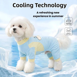 Summer Pet Dog Cooling Jumpsuit Ice Silk Breathable Quick Drying Small Dog Clothes Summer Mesh Vest Puppy Chihuahua Pet Clothes