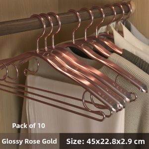 Luxury No-mark Preventive Shoulder Bumps Metal Hanger