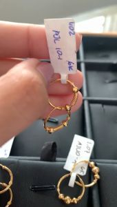 ANTING EMAS KADAR 300/ 6 KARAT DAN KADAR 375/ 8 KARAT ANTING JIPSY EMAS BERAT 0.5 GRAM DAN 1 GRAM MODEL MINIMALIS CANTIK AJL 1 AJL 4 AJL 5