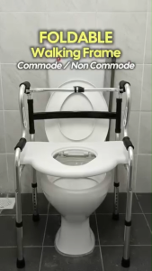 [MDA Approved] 5 In 1 Aluminium Commode Medical Chair Multipurpose Walking Frame
