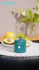 ECENTIO Portable Juicer - Blender Mini Elektrik Tanpa Kabel + 2 Gelas Kaca 380ml Murah