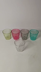 Hexagon Pattern Plastic Cup - Colorful Design for Your Needs