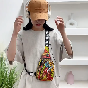 2025 กระเป๋าสะพายไหล่กระเป๋าไหล่ข้างใต้แบบพกพาสำหรับไปช็อปปิ้งกระเป๋าสะพายไหล่พักผ่อนกระเป๋าสะพายไหล่พิมพ์ลายใบไม้ดอกไม้กระเป๋าสะพายไหล่แฟชั่นของผู้หญิง