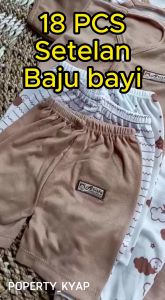 18 PCS PELENGKAPAN BAJU BAYI BARU LAHIR EDISI COKSU 3 KARAKTER 0 - 6 BULAN