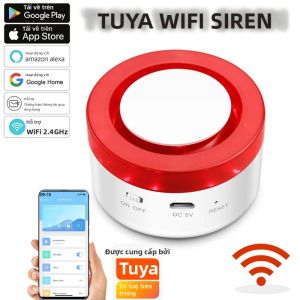 Bộ Hệ Thống Báo Động An Ninh Không Dây 433 MHz WiFi Cảm Biến Cửa Chuyển Động Tương Thích Với Tuya Smart Google Home Alexa Home Báo Động Chống Trộm