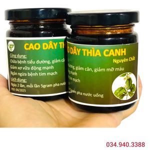 Hũ 200g cao dây thìa canh lá to Thực phẩm cho người tiểu đường tuýp 1 tuýp 2 giảm mỡ máu cây thìa canh