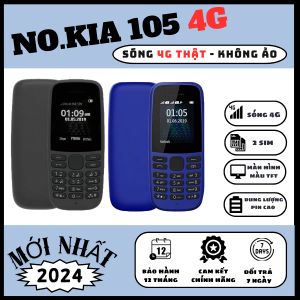 Điện Thoại No.kia 105 4G Chính Hãng  Sóng 4G Thật Mẫu Mới Nhất 2024 Máy 2 Sim 1 Khe Thẻ Nhớ Loa To Pin Bền Sóng Khỏe BH Chính Hãng 12 Tháng