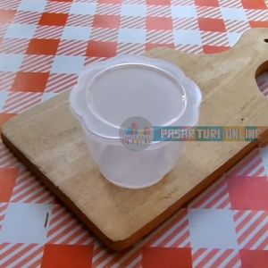 (12 pcs) TEMPAT AGAR-AGAR TUTUP Pelangi / Cup Puding Jelly Pudding Bunga