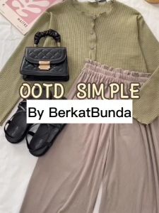 Cardigan Crop Top Rajut Waffle Polos Model Terbaru / Cardigan Wanita Korean Style Lengan Panjang