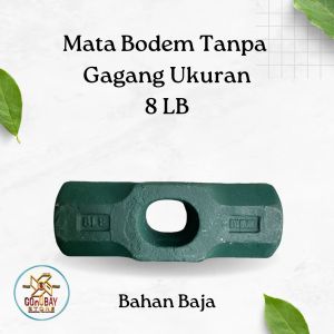 Kepala Palu Bodem Godam 8 Lb Besi Baja Tanpa Gagang Alat Hancur Batu