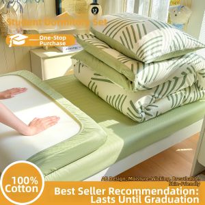 NONGNONGAI | Cotton College Dormitory Bedding Set 6-Piece