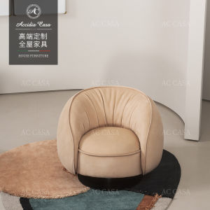 BAXTER Single Person Sofa Chair Genuine Leather Living Room Casual Luxury Designer Chair Residential Furniture Seat Class