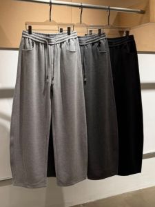 Quần Ống Đứng Ống Rộng Dày Dặn Bằng Lông Cừu Mùa Thu Đông Cho Nam Quần Thể Thao Ấm Áp Đơn Giản Đa Năng