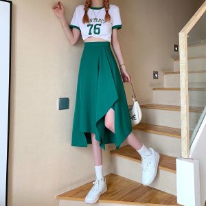 Chân Váy Vạt Nhọn Chất TRượt Cao Cấp Nhún Eo Tôn Dáng